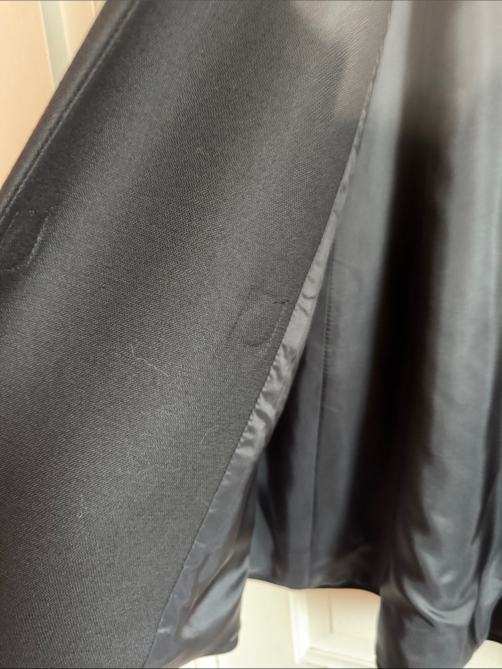 EUC Ralph Lauren Black Label 100% Wool Collarless Overcoat with Magnetic Closure - Picture 5 of 12